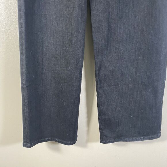 Madewell The Perfect Vintage Wide Leg Jean Women Size 25 X 30 Black Stretch Goth - Picture 11 of 16
